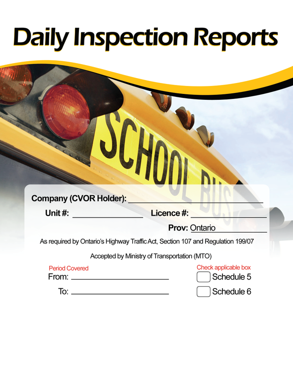 School Bus - Daily Inspection Reports (ISBOA style)
