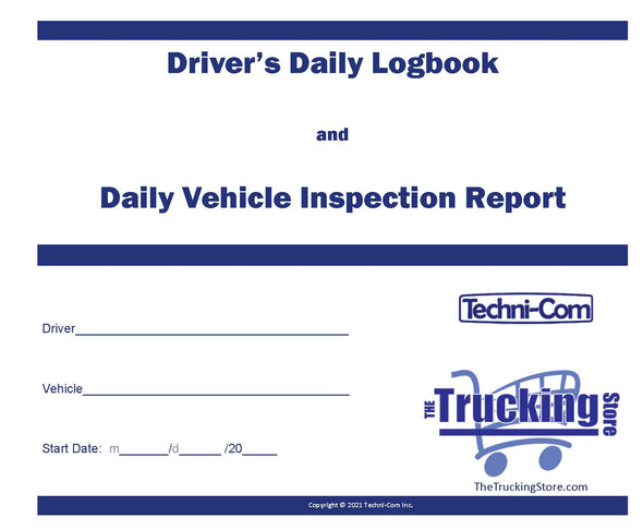 10-Pack Driver’s Daily Log Book & Daily Vehicle Inspection Report - Medium (LOG-DVIR)