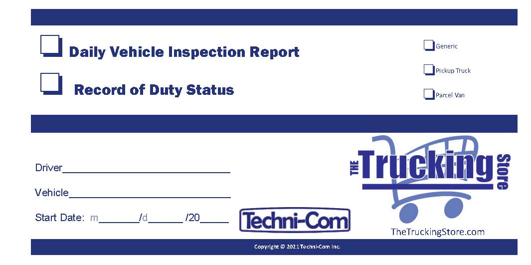 10-Pack - Daily Vehicle Inspection Report - Small Format Books (DVIR-G ...