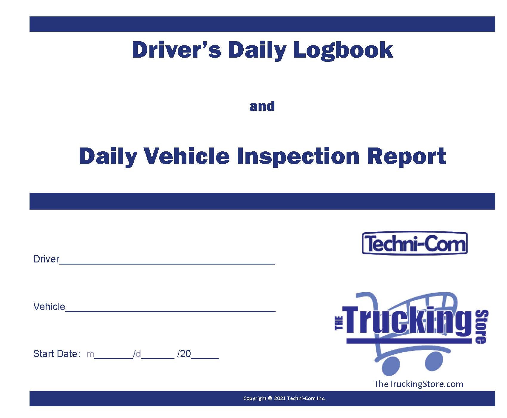 Driver Daily Log Book 10-pk. with Detailed Driver Vehicle Inspection Report  & Daily Recap - Book For…See more Driver Daily Log Book 10-pk. with