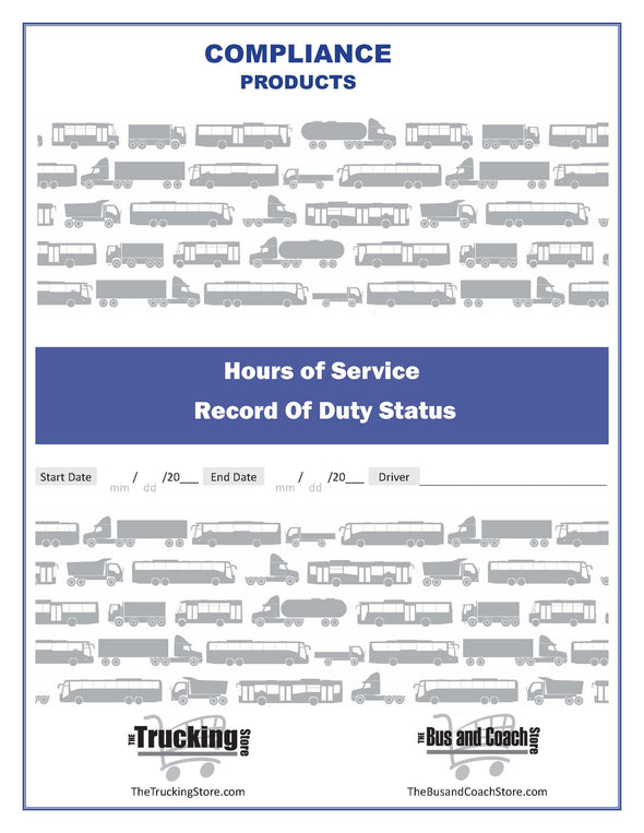 Record of Duty Status, 8.5 x 11 in., 7-days/page, 26 snap sets/book