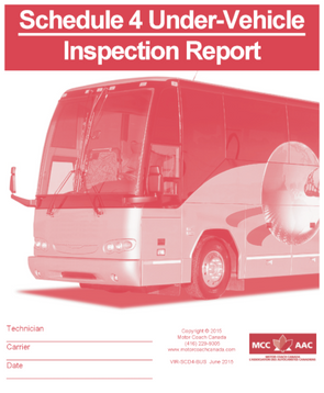 Schedule 4 Under-Vehicle Inspection Report